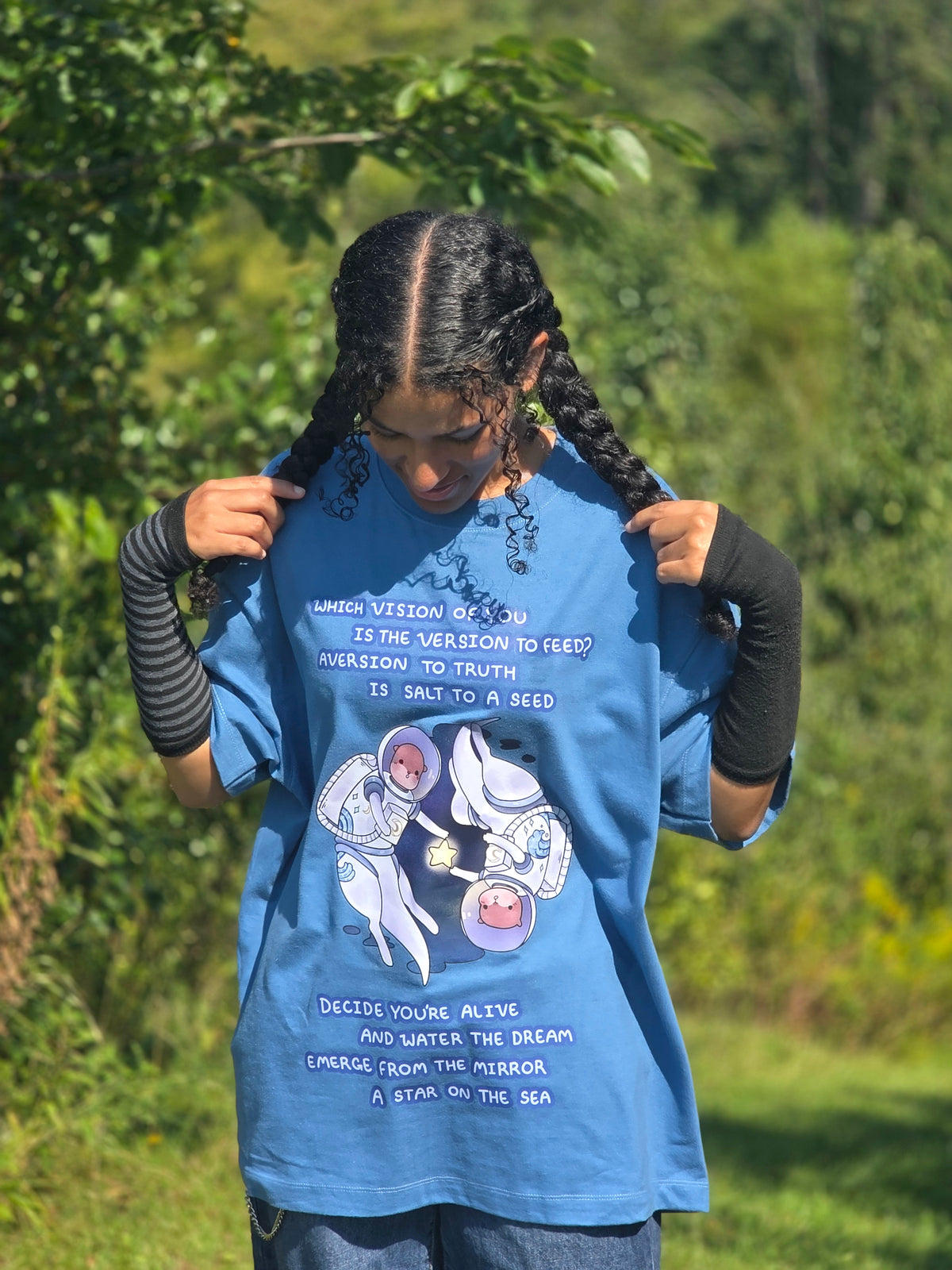 The Vision is Alive - Baggy Tee (Blue)