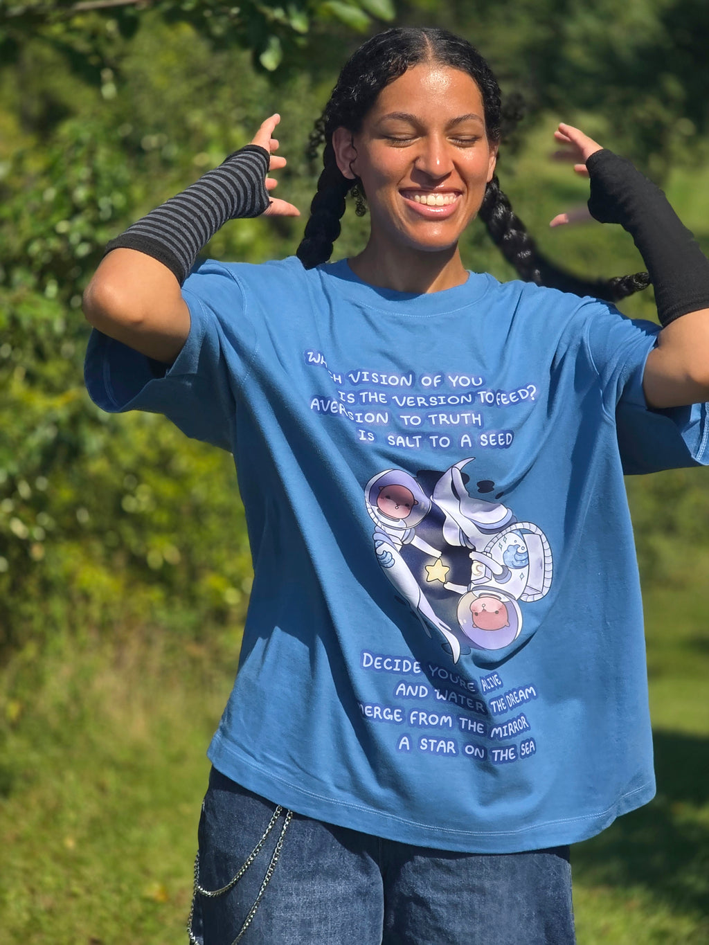The Vision is Alive - Baggy Tee (Blue)