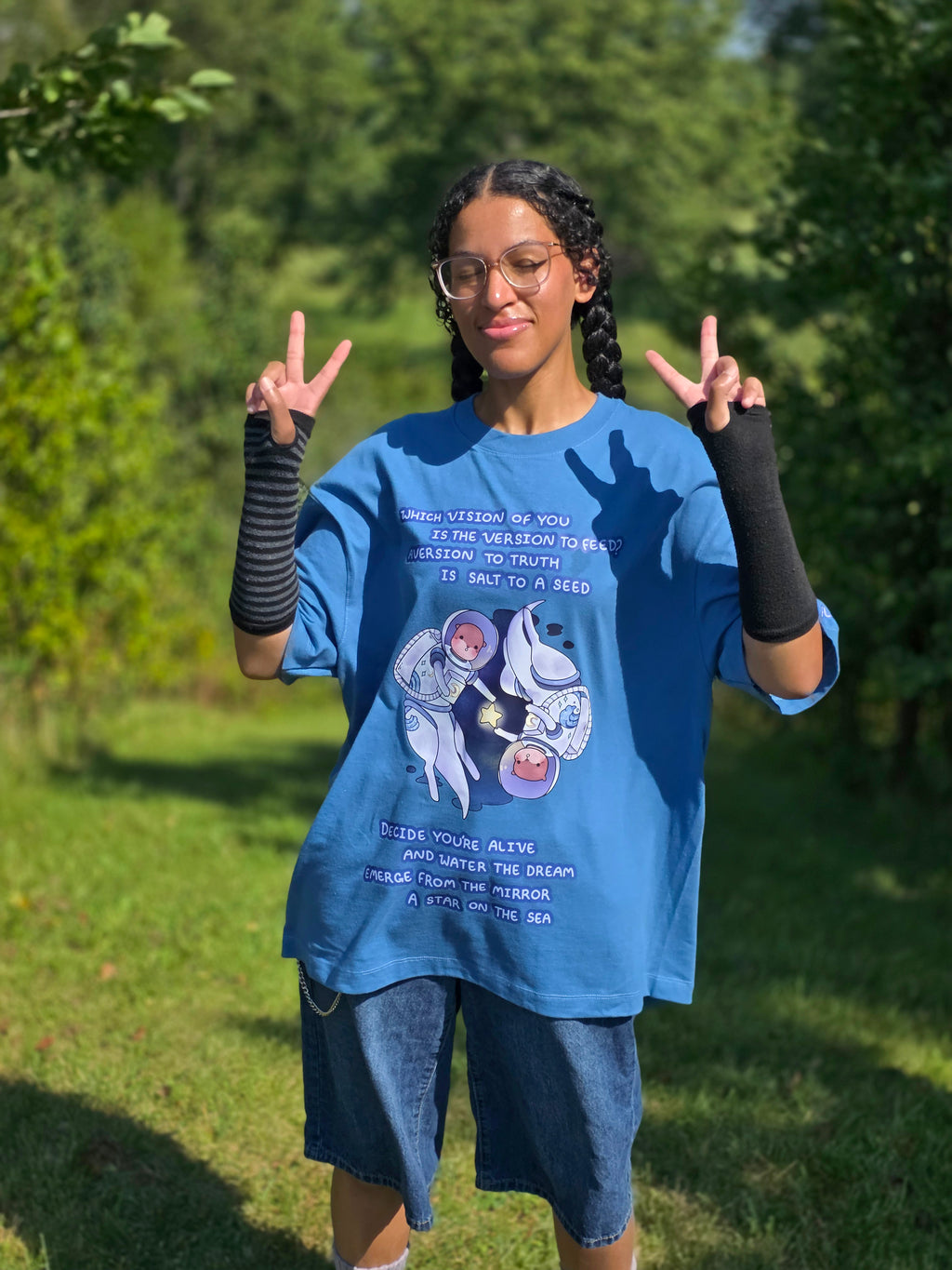 The Vision is Alive - Baggy Tee (Blue)
