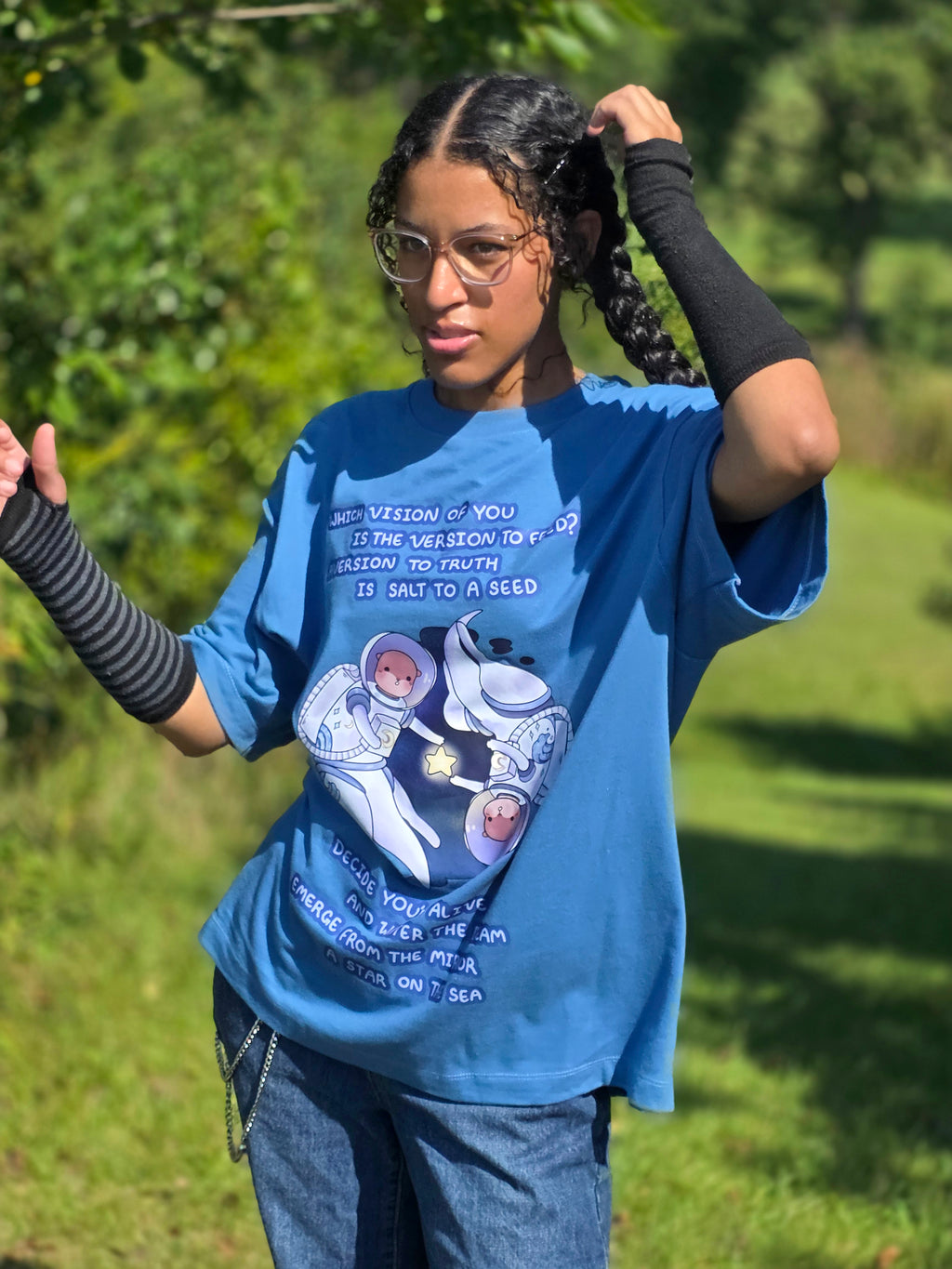 The Vision is Alive - Baggy Tee (Blue)