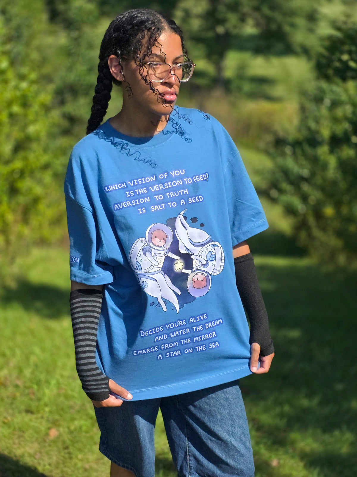 The Vision is Alive - Baggy Tee (Blue)