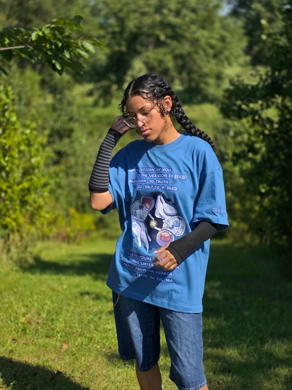 The Vision is Alive - Baggy Tee (Blue)