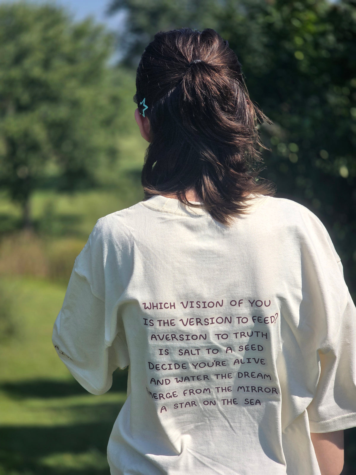 The Vision is Alive - Baggy Tee (Cream)