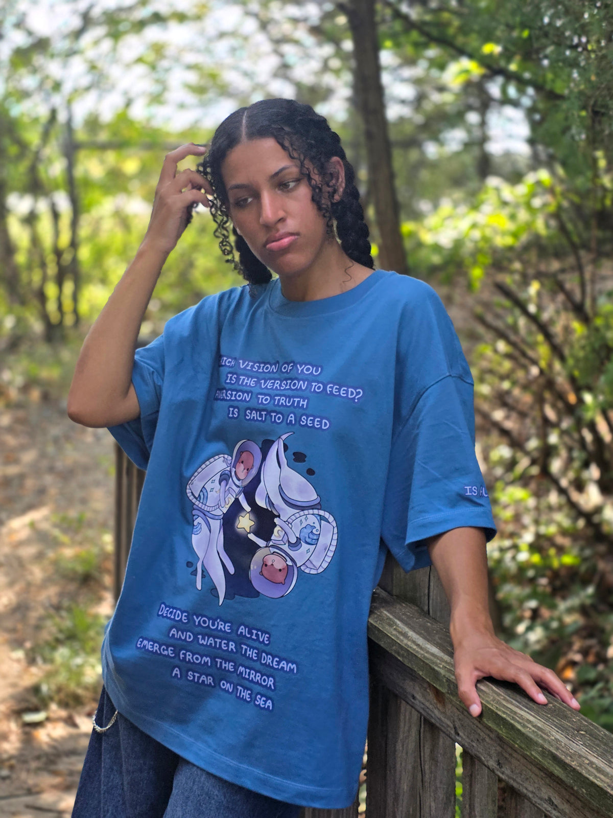 The Vision is Alive - Baggy Tee (Blue)