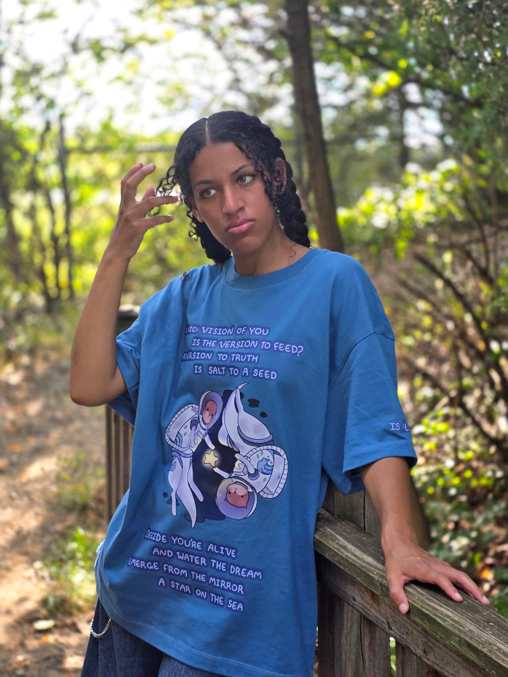 The Vision is Alive - Baggy Tee (Blue)