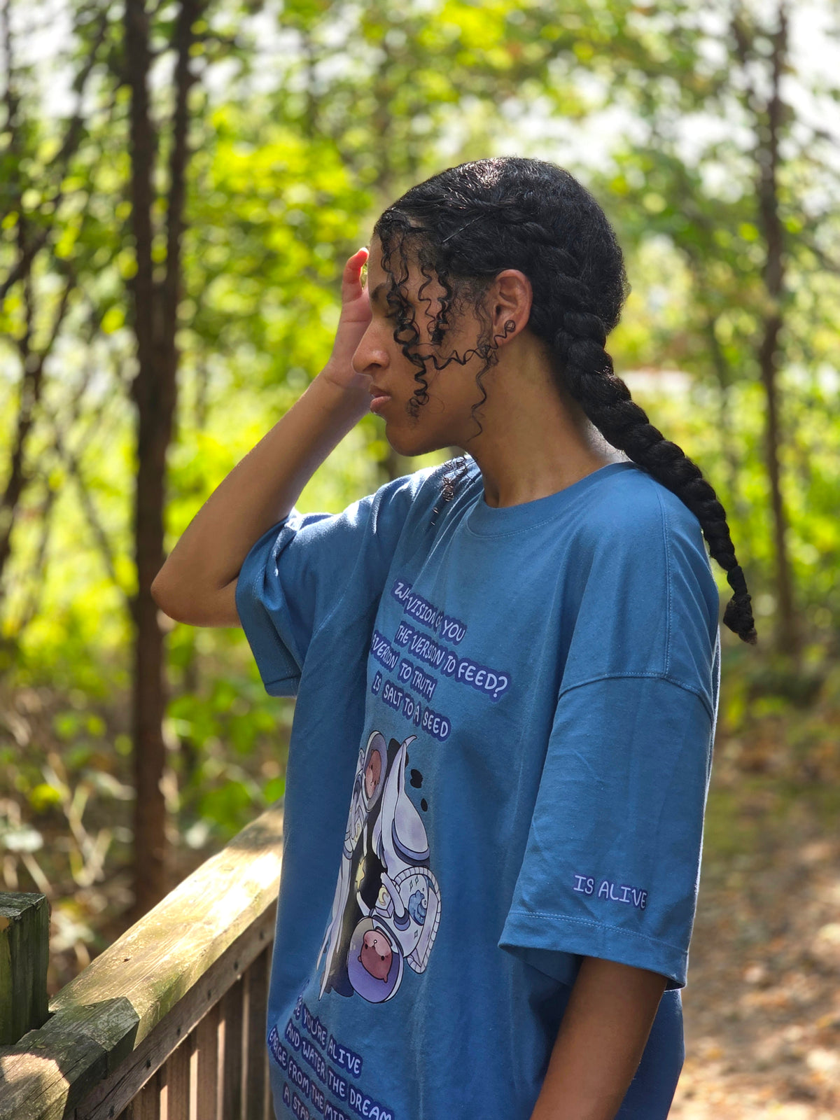 The Vision is Alive - Baggy Tee (Blue)