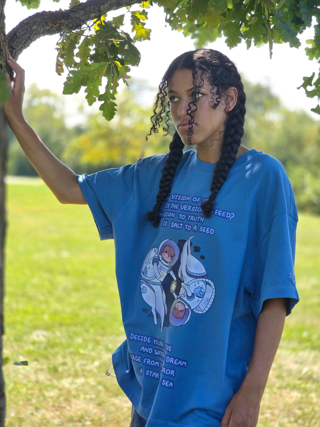 The Vision is Alive - Baggy Tee (Blue)