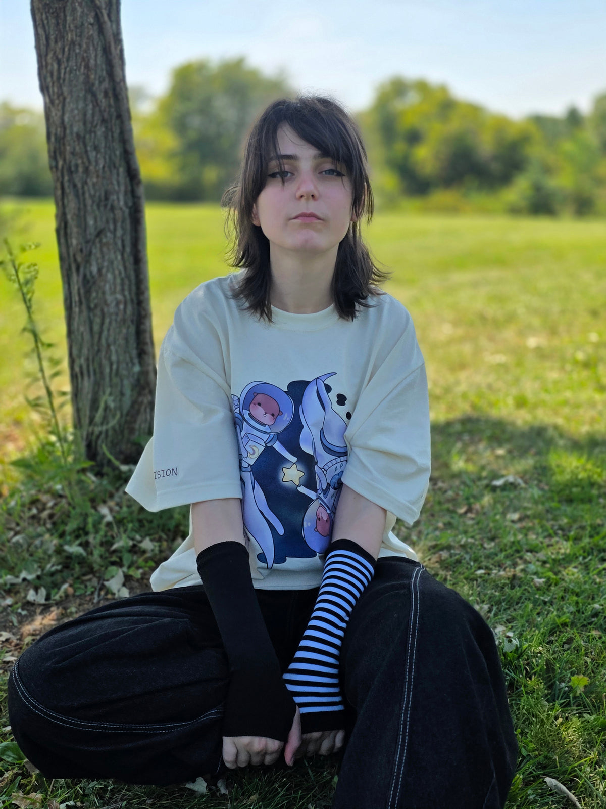 The Vision is Alive - Baggy Tee (Cream)