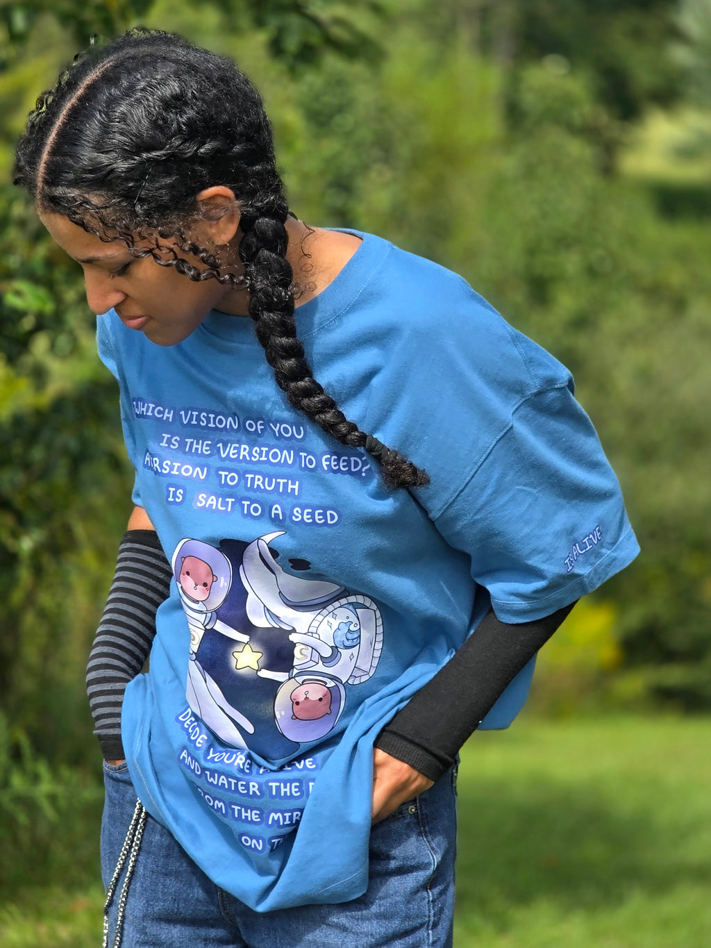 The Vision is Alive - Baggy Tee (Blue)