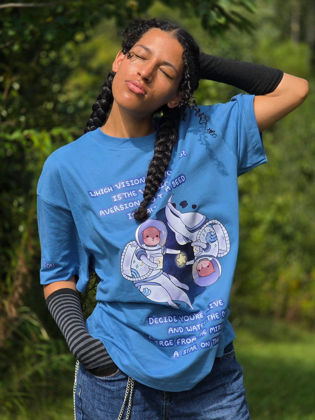 The Vision is Alive - Baggy Tee (Blue)