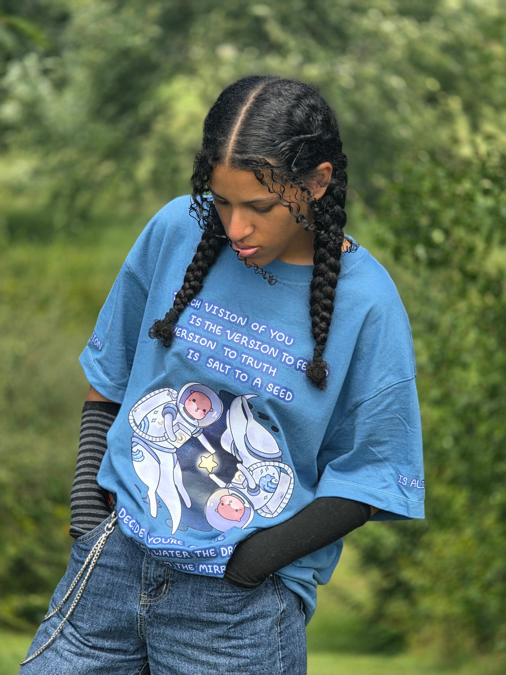 The Vision is Alive - Baggy Tee (Blue)