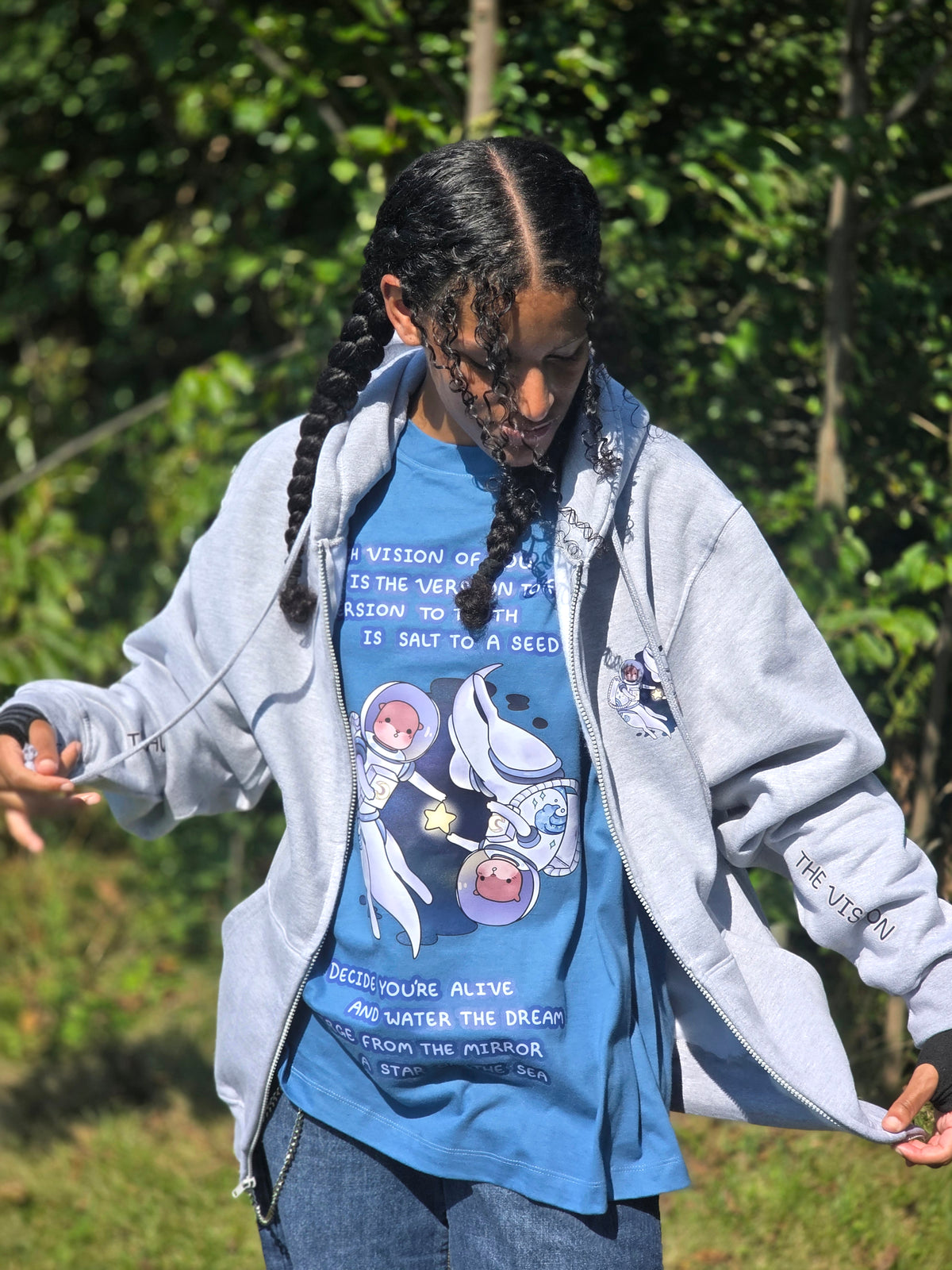 The Vision is Alive - Baggy Tee (Blue)